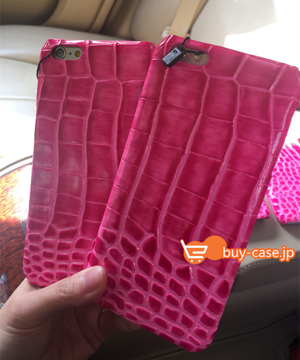 
DNqueen上品スタイル薔薇色ピンク鰐ワニ柄iPhone6/6s plusケース7
