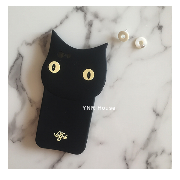 アイドル芸能人女性黒猫クロネコiPhone8/8Plus/6splusケースねこシリコン製アイフォン7Plus/7携帯カバー可愛い