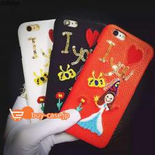 ファッションショー人気ハート13刺繍ガール少女iphone8/7s/7ケース8plusアイフォン6/6s/plus革製レザー保護カバーおしゃれ女子向け