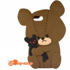 熊かわいいキャラクター the bear's school くまシリコン立体スマホケース iPhone13/8Plus/7/6splusクマ携帯カバー人気ベアiPhone 11 Pro Max