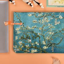 マックブックmacbook12インチ印象・日の出air pro13イン チクロード・モネの絵画surface pro花咲くアーモンドの木の枝ソフトなクッションの入ったPC用保護ケースPC インナー ケースフィンセント・ファン・ゴッホ11,1