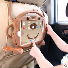 アイパッド2018新型ipadケース落下防止mini4キッズ子ども向けmini2柔軟割れないair2ケース耐衝撃ソフトシリコン9.7インチProタブレットケースかわいい車載用air1カバーミニ3動物猿ipad6男女子供サルさるスタンド