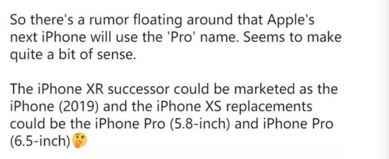 予測！iPhone 11シリーズ次世代iPhoneの呼称に「Pro」がつく？