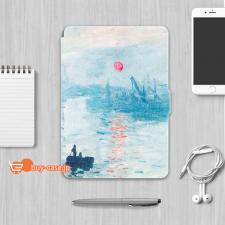 印象・日の出kindle paperwhite4カバー ケース クロード・モネ レザー手帳型キンドル ペーパーホワイト絵画タブレットvoyage電子書籍専用スマートカバー印象派自動スリーブ薄型軽量oasis Amazon Kindle