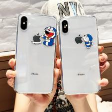 かわいいドラえもんアイフォン13/14クリアケースiPhone7plus/8/6s薄型透明スマホケース人気iPhoneXs Max/Xrドラえもんキャラクター携帯カバー男女ペア耐衝撃ケースお揃いiPhone11