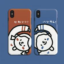 オリジナル携帯カバー男女シンプル イラスト カップル向けiPhone14 iphonexsmax XSケースかわいいお揃い7plusアイフォンXR/X/8スマホケースiPhone11Proラブラブ ペアケースHuawei P30彼氏彼女iP