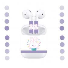 カワイイ エアーポッズ プロ デコシールうさぎAirPods1/2全面対応ステッカーももスキンシール兎ネコいぬスマイル アップル イヤホン保護カバー犬アボカドAirPods第3世代AirPods1/2カバーイヤホン収納ワイヤレス韓国おしゃれ