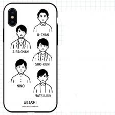 グループ イラスト スマホケース相葉雅紀iPhone 14 Pro松本潤 二宮和也iPhone 11 Pro Max/11携帯カバーTPUソフト大野智アイフォンXS/XR/X/8plus/7ガラスケース櫻井翔 メンバー可愛い全機種対応