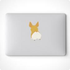 MacBook Pro 2019ステッカー ロゴ スキンシール13 12 11インチ コーギーかわいいエアー マックブックプロ2018 2019 2020面白いコーギーおしりMacBook Air人気オシャレ シール保護フィルム カバー