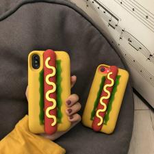 ギャグ面白いスマホケースiPhonexs max/14ソフトケース食品ホットドッグ アイフォンXSシリコン携帯カバーiPhone 11 Pro/8plus長いバン11promax個性的ペアケース立体的