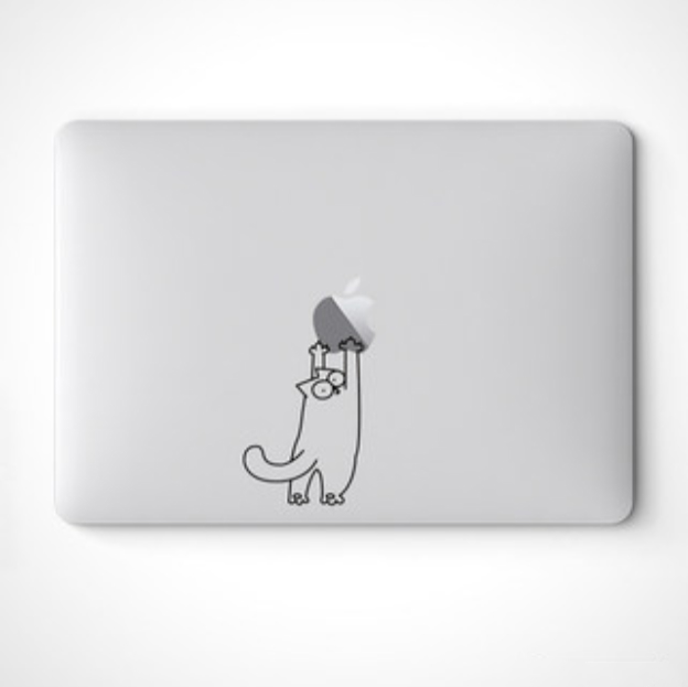 肉球猫macbookデコ シール ロゴねこ面白いおしゃれスキンシール16 15 4 14 13 12インチねこ柄macbook Air Proステッカー ネコ レディース メンズ白猫黒猫かわいい個性的マックブックpro 13