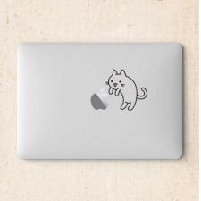 可愛いネコ柄シール アップル ロゴMacBook Air13保護おしゃれカバー猫ステッカー動物MacBook Pro 13インチシール透明ねこキャットAir Retina 11 13 15 インチ