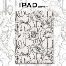 花柄アイパッドケース高級レザー12.9インチiPad Pro第4世代ipad10.2極薄ケースmini5 iPad 9.7インチpro11シンプル花air10.5フラワー白いホワイト色10.2インチiPadペンホルダー手帳型カバー