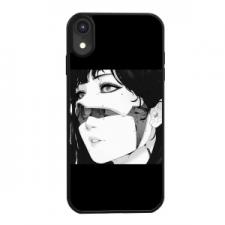 スチームパンク イラスト女子iPhone 13 Pro Max/14 miniケース黒いアイフォン12 Pro/12/11 Pro携帯カバー黒色かっこいいレディース耐衝撃ガラスケース人気ソフトTPU素材iPhone XS/XR/SE2スマホ