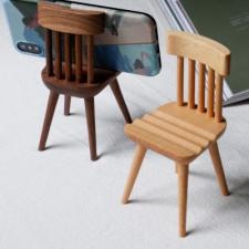 木製椅子携帯スタンド スマホスタンド品質タブレットスタンド ホルダー角度調整おしゃれ 椅子チェア卓上ipadスタンド可愛いプレゼント滑り止め 携帯スタンド For iPhone/ipad/Kindle