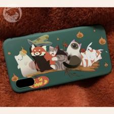 ハロウィン動物レッサーパンダiPhone 14 Pro/13 miniケース薄型ハロウィーン猫ネコ柄アイフォン12 Pro Max/13/12ケース透明クリア緑iPhone11ソフトカバー アニマル