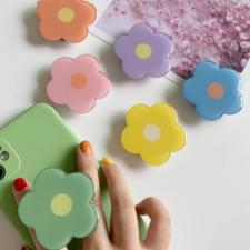 スマホスタンド花デザイン スマホ スタンドお花可愛い緑 黄色オレンジ便利スマートフォンスタンド タブレット・スマホ用スタンド芸能人愛用キム・ヒョナ韓国おしゃれ角度調整可能iPhoneスタンド