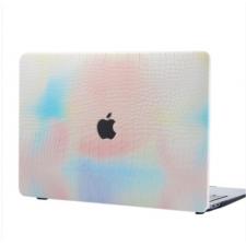 macbook13インチ保護ケース虹色クロコダイル柄 合皮マックブック カバーMacBook Pro 16おしゃれ14インチMacBook Pro 2021耐衝撃 軽量MacBook Air M1 air13.3クロコ柄白色ソフトケースPU
