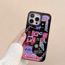 リサ鏡面ケースblackpink女性グループiPhone14/15スマホケースBLACKPINK グッズ ガラスケース ファングッズ可愛いアイフォン14pro/13女性インスタ映えiPhone 14/13/12カバーLISA