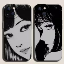 富江キレイiPhone 15 Pro/15/13ケース可愛い漫画とみえiphone12スマホケース アニメ14promaxアイフォン15 Pro Max/11伊藤潤二14黒い白いトミエiPhone 15カバー