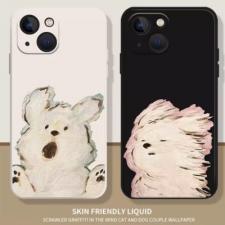 可愛い犬スマホケースiPhone 15 Pro/14/15イヌ油絵iphone13ケース薄型いぬドッグ12mini携帯カバー動物シンプル11promax/x/8plusお揃いiPhone 14/xr/xsペアケース