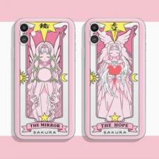 可愛いカードキャプターさくらiPhone16e/15 Proクロウカード アイフォン16pro/15 Pro Max/14plus半透明スマホケース人気キャラクター12ソフトケースiPhone 14/11アニメ木之本桜