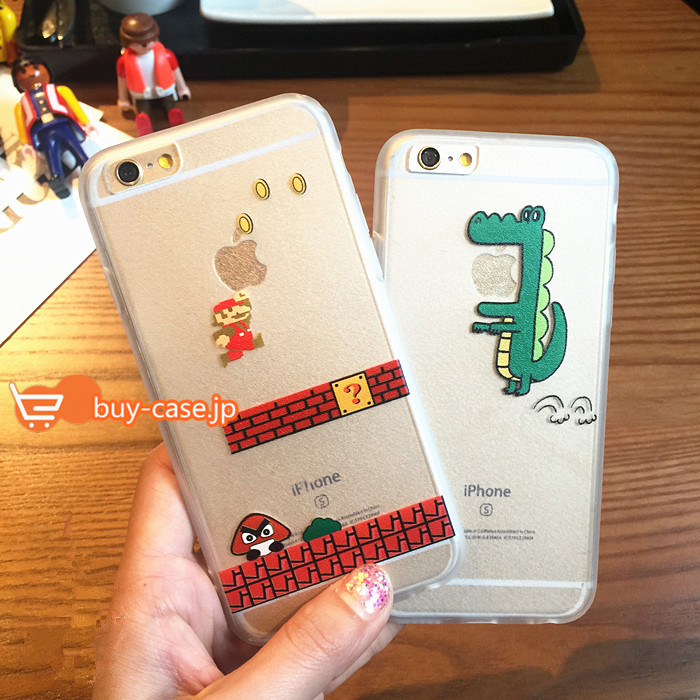 
男性スーパーマリオブラザーズ キャラクターアイフォンiphone6sケース7PLUSシリコンソフト携帯カバー5s
