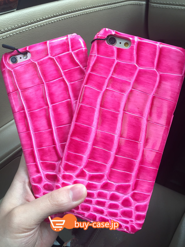 
DNqueen上品スタイル薔薇色バラ色ピンクワニ柄iPhone6/6s plusケース7
