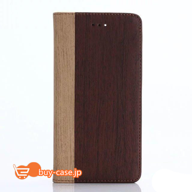 
iphone7ケースアイフォン7plus木紋木柄保護カバー革製i7カード収納スタンド機能スマホケース最新ウッド柄
