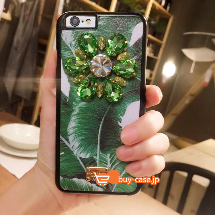 
ドルチェ&ガッバーナ革貼りダイヤモンド付きキラキラ アイフォン8/7s/6plus
