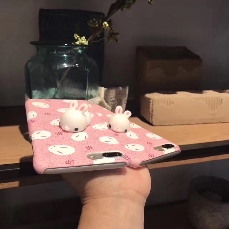ピンク桃色アイフォン6plus/6s携帯カバーうさぎ 