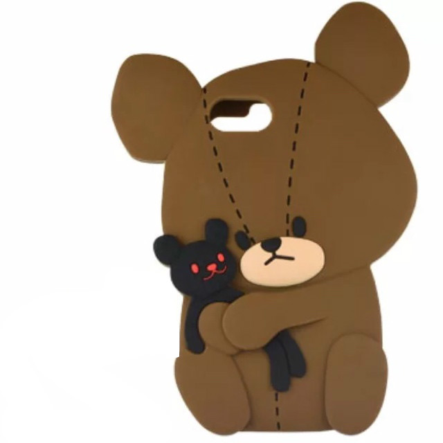 熊かわいいキャラクター the bear's school くまシリコン立体スマホケース手机壳 iPhone8/8Plus/7/6splusクマ