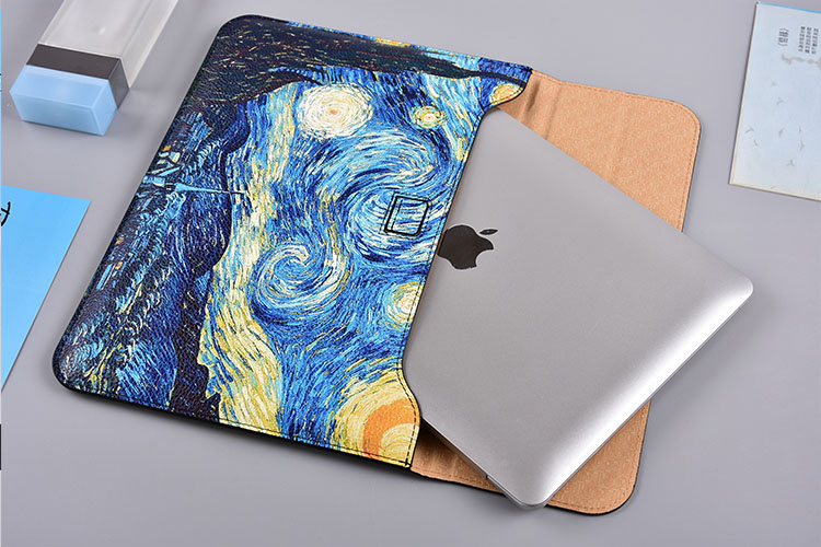 マックブックmacbook12インチ印象・日の出air pro13チクロード・モネの絵画surface pro花咲くアーモンドの木の枝ソフトなクッションの入ったPC用保護ケース