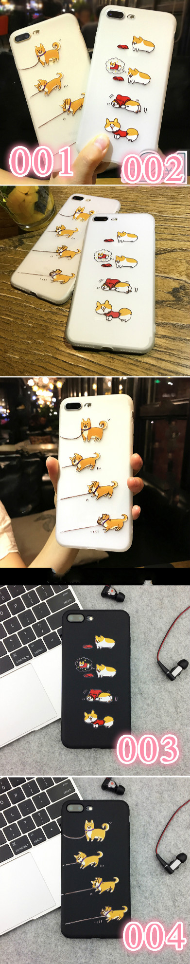 清楚系 柴犬iPhoneX/8/7Plus ケース 透明クリアアイフォンX/8ソフトケース