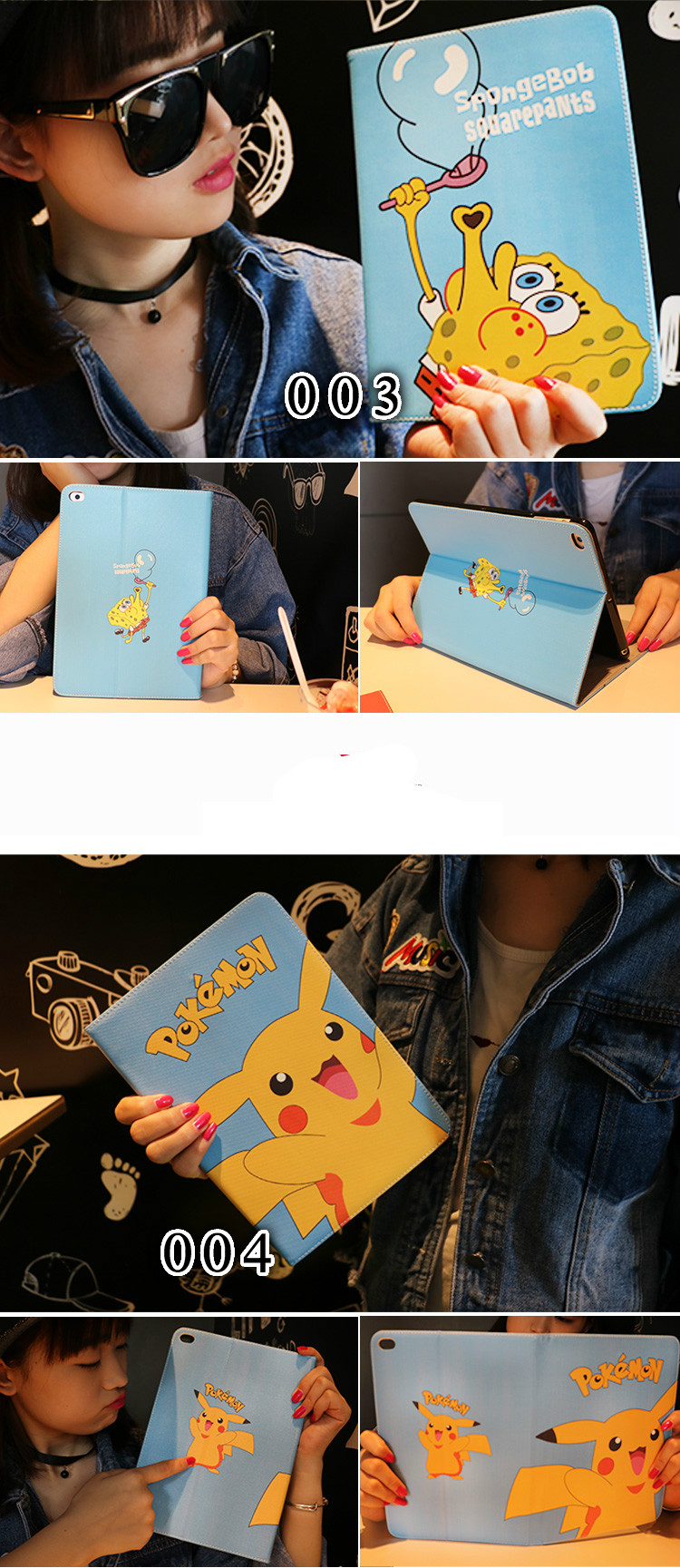 iPadケース新型iPad 2018 かわいいキャラクター卓上スタンド スーパーマリオ手帳型マリオiPad mini4任天堂ゲームiPad Air2ケース