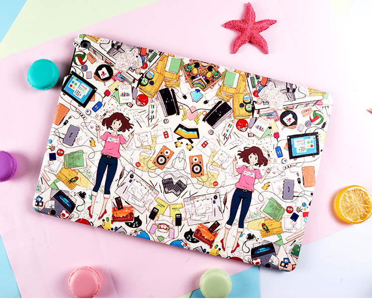 iPad 2018 ケースair2タブレットケースエアー2 mini234女子可愛いpro10.5イラスト夏向け