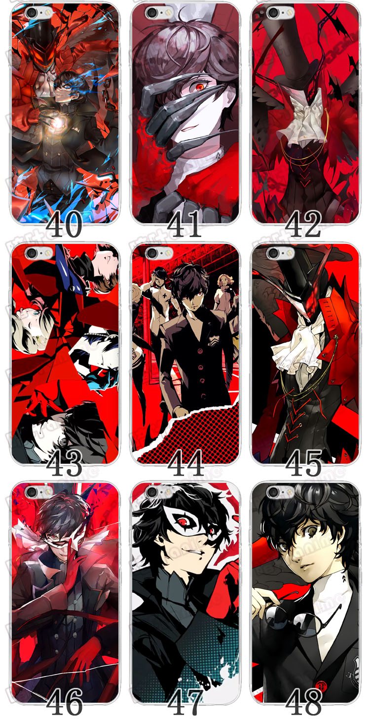 ペルソナ5ケースPersona5心の怪盗団iPhoneX/8ケース ジョーカー主人公雨宮蓮アイフォン8Plus/7Plus/6s携帯カバー