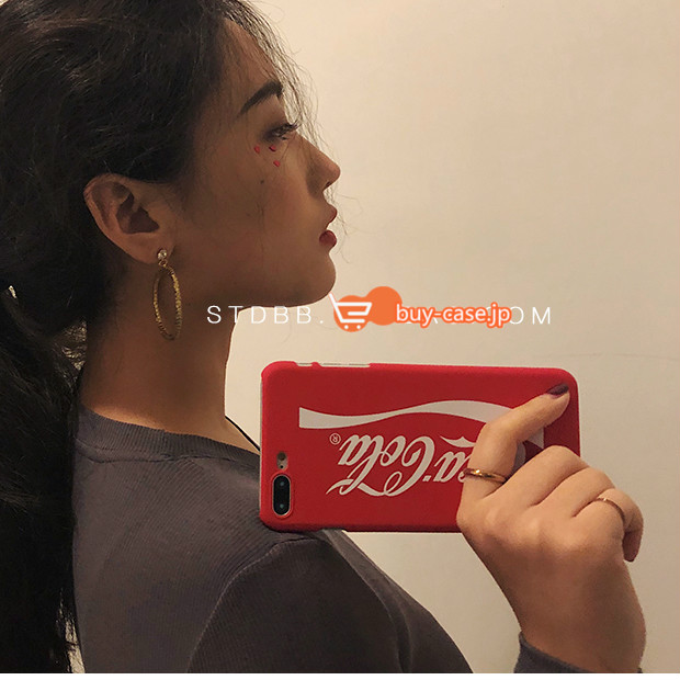 iphonexケースコカコーラ男女ペア個性的アイフォン8plusハードケース6s携帯カバー