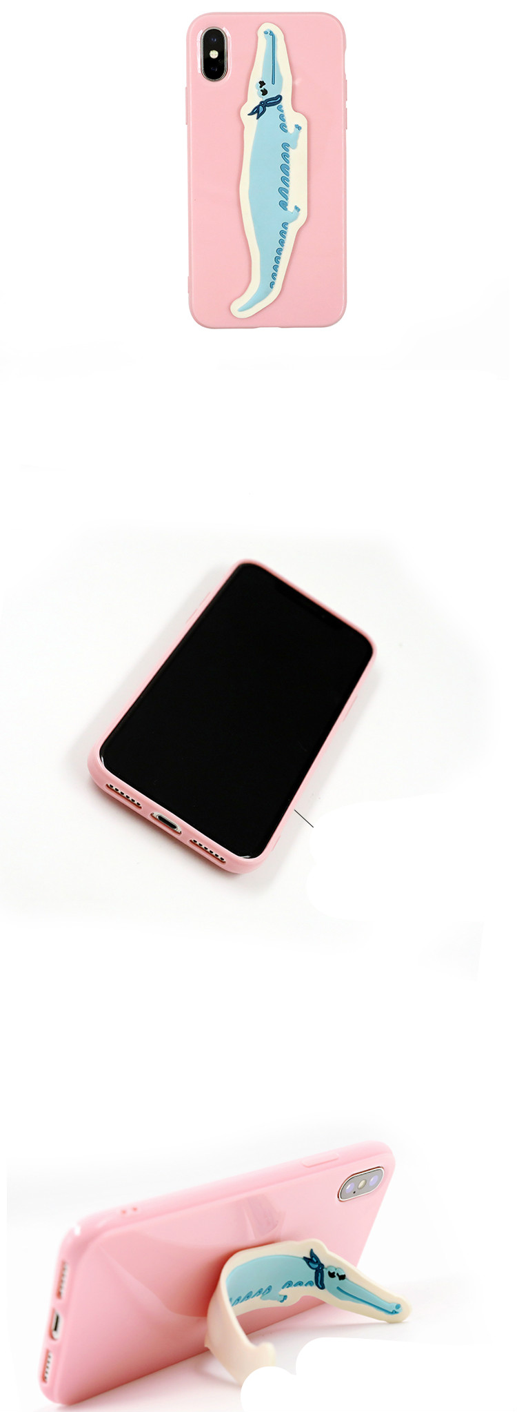 個性的ピンク鰐ワニkate spadeかわいいiPhoneX/8Plus/8ケースわに卓上スタンド機能ケイトスペード支えアイフォン8/7携帯カバー鱷