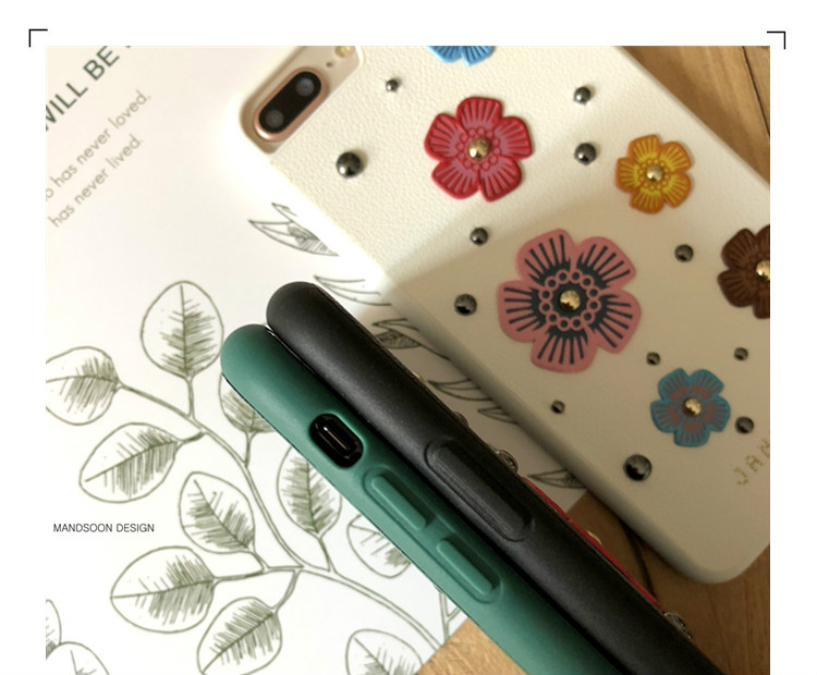 iPhoneX女性おしゃれ耐衝撃スマホケース8plus個性的花柄携帯カバー7plus高級革製レザーiPhoneX Plusケース