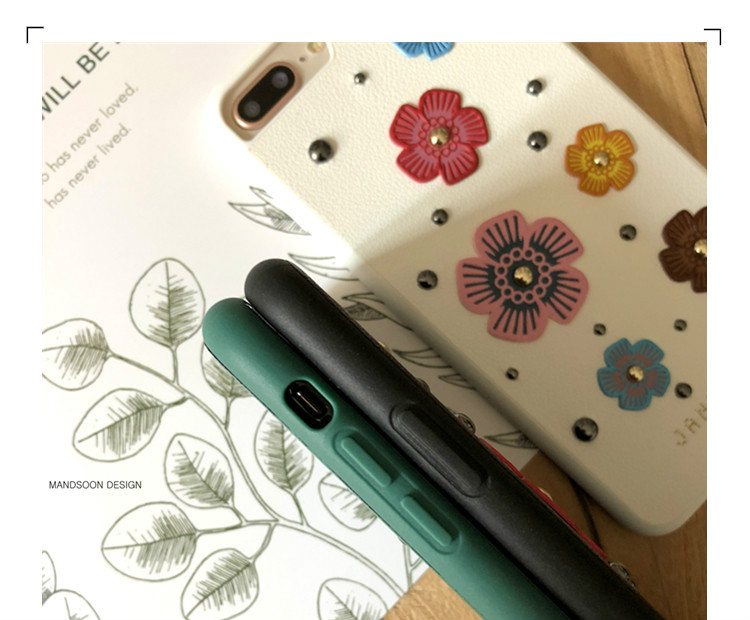 iPhoneX女性おしゃれ耐衝撃スマホケース8plus個性的花柄携帯カバー7plus高級革製レザーiPhoneX Plusケース