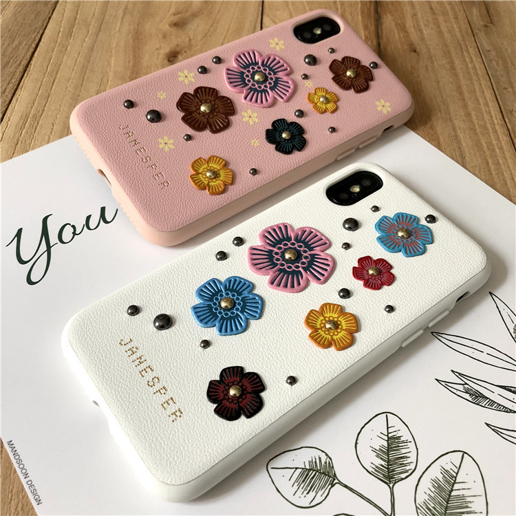 iPhoneX女性おしゃれアイフォン8plus個性的花柄携帯カバー7plus高級革製レザーiPhoneX Plusケース