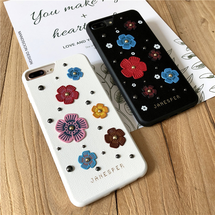 iPhoneX女性おしゃれ耐衝撃スマホケースかわいいアイフォン8plus個性的花柄携帯カバー7plus高級革製