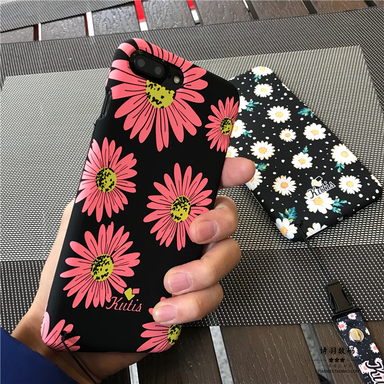 清楚系iPhone8plus/8ケース ヒナギク雛菊フルセット全方位保護スマホケース 