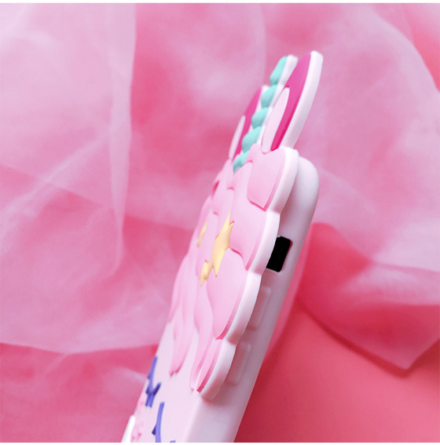 かわいいピンク桃色マイリトルポニーiPhoneXケースXs立体的アニメ8Plus/7/6splusスマホケース