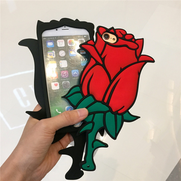 おしゃれクラシカル6splusバラ薔薇ケース立体大きいアイフォンXS/X/8PLUS携帯カバー7plus綺麗ローズ花