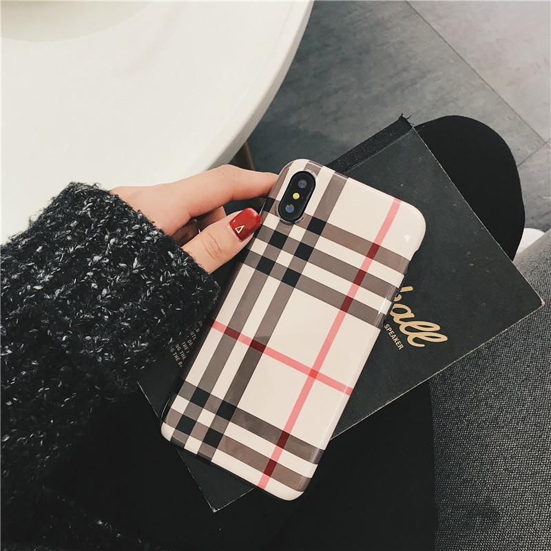 Burberryチェック柄ファッション8plusアイフォンXsスマホケースiphone6splus/7plus携帯カバー人気ブランドバーバリー