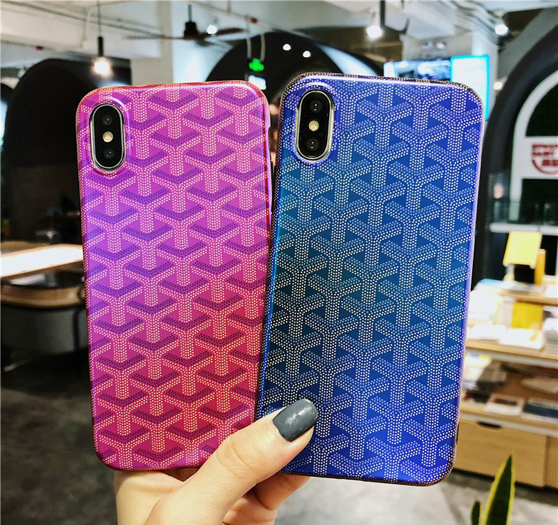 Goyardゴヤール ブランドiPhone XSメッキ加工GOYARDアイフォンxケースiPhone XS Maxシリコン製携帯カバー ヘリンボーン柄