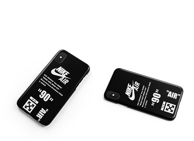 コラボ アイフォンXスマホケース オフホワイト×ナイキ エアマックス90 ブラックiPhone7