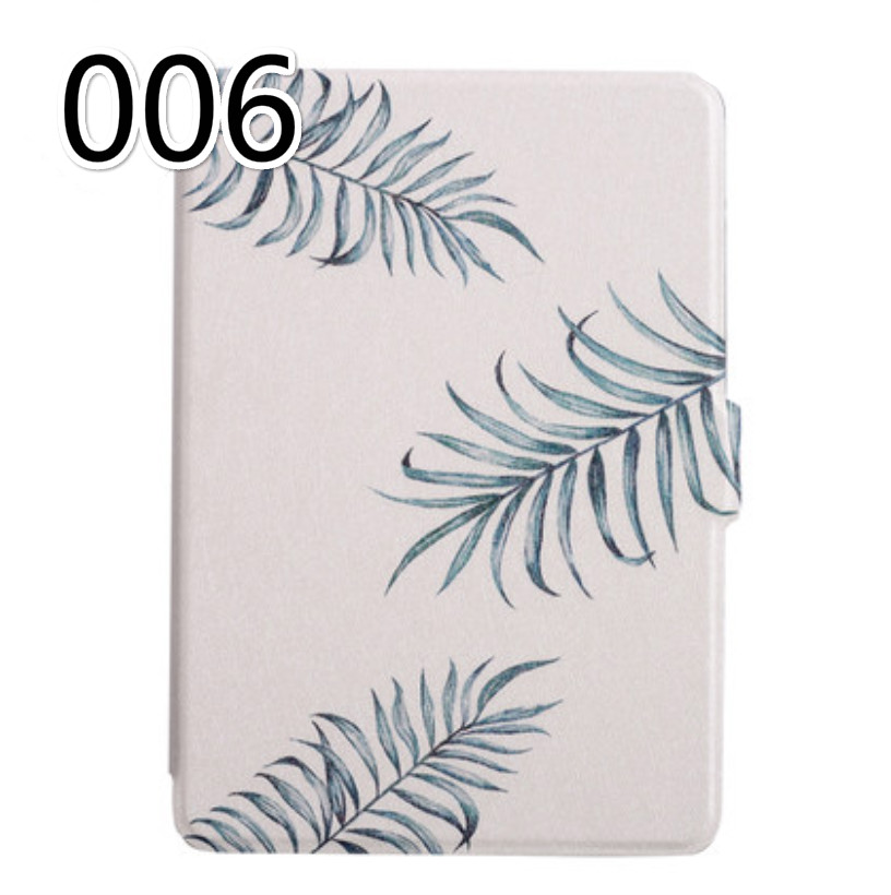 Kindle Paperwhite1/2/3レザーケース絵柄キレイ葉っぱスタンドケースAmazon個性的オシャレ森タブレットケース月風景 薄型手帳